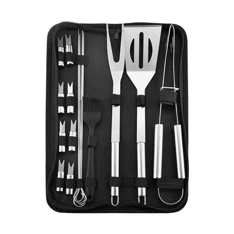 Camping Cooking Utensils Set, Stainless Steel Grill Tools, Camping BBQ –  USA Camp Gear